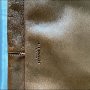 Coach brown leather computer bag